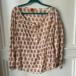 Tory Burch Evelina Floral Tunic Top